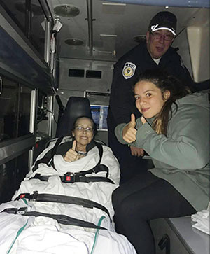 Sophia woke up at 3am so her family could drive to Spaulding in Cambridge because she wanted to transfer in the ambulance with Gigi for her first big chemo treatment.