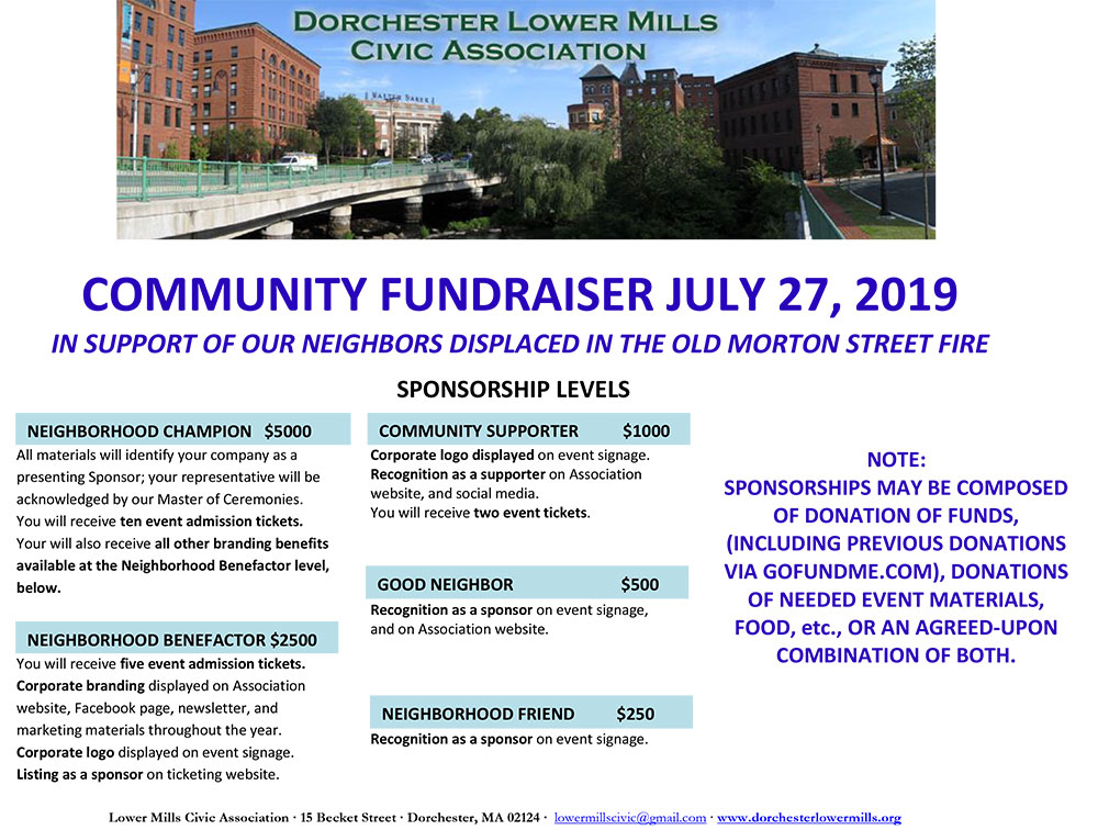 Lower Mills Civic Association Community FUndraiser