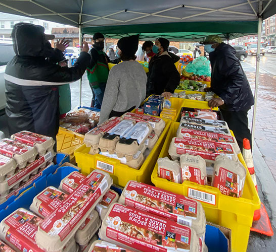 Community Fridge food drive. Photo Courtesy Elaine Benson.