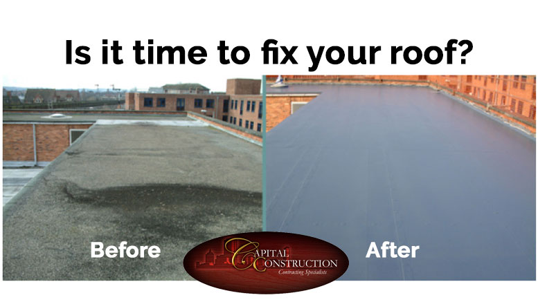 capital construction roof before after