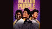 Movie poster for "The Color Purple" featuring three women with the title displayed prominently above them against a purple and yellow background. Join us for a special spring makeup demo at Milton Public Library on June 10, 2024.
