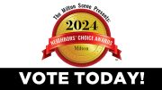 2024 Neighbors' Choice Awards logo with a red and gold seal, featuring text 'The Milton Scene Presents' and 'Vote Today!' banner.