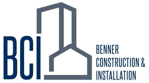 The logo of BCI Benner Construction & Installation showcases a stylized building outline in gray, with "General Contractors" elegantly incorporated into the text on the right, reflecting their role within the Milton Neighbors community.